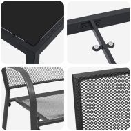 Комплект за хранене в градината 5 pcs Антрацит Стомана