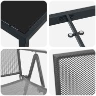 Комплект за хранене в градината 3 pcs Антрацит Стомана