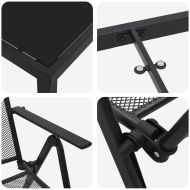 Комплект за хранене в градината 5 pcs Антрацит Стомана