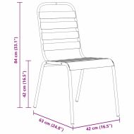 Комплект за хранене в градината 7 pcs Тъмносив Стомана