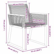 Комплект за хранене в градината 3 pcs Черно Полиратан