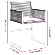 Комплект за хранене в градината 5 pcs Черно Полиратан