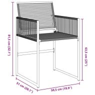 Комплект за хранене в градината 5 pcs Черно Полиратан