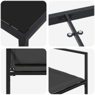 Комплект за хранене в градината 5 pcs Черно Текстилен и стомана