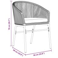 Комплект за хранене в градината 5 pcs Черно Полиратан