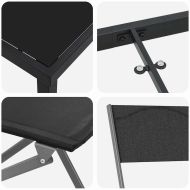 Комплект за хранене в градината 5 pcs Черно Текстилен и стомана