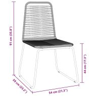 Комплект за хранене в градината 3 pcs Черно Полиратан