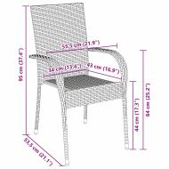 Комплект за хранене в градината 3 pcs Кафяво Полиратан
