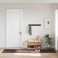 Килим, миещ се, 80x300 см, антрацит, противоплъзгащ