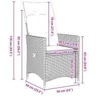Комплект за хранене в градината 5 pcs Черно полиратан