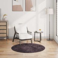 Килим, миещ се, φ120 см, антрацит, противоплъзгащ