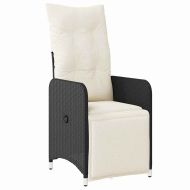 Комплект за хранене в градината 5 pcs Черно Полиратан