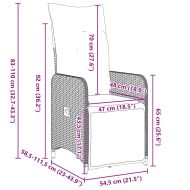 Комплект за хранене в градината 7 pcs Кафяво Полиратан