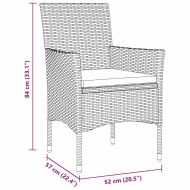 Комплект за хранене в градината 7 pcs Черно полиратан