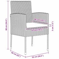 Комплект за хранене в градината 5 pcs Черно полиратан