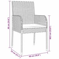 Комплект за хранене в градината 5 pcs Черно полиратан