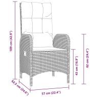 Комплект за хранене в градината 5 pcs Сив полиратан