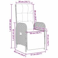 Комплект за хранене в градината 7 pcs Сив полиратан