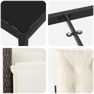 Комплект за хранене в градината 3 pcs Кафяво полиратан