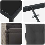 Комплект за хранене в градината 3 pcs Светлосиво полиратан