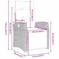 Комплект за хранене в градината 7 pcs Кафяво полиратан