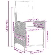 Комплект за хранене в градината 5 pcs Бежово полиратан