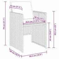 Комплект за хранене в градината 5 pcs Черно полиратан