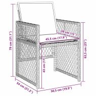 Комплект за хранене в градината 5 pcs Кафяво полиратан