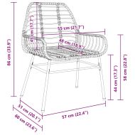 Комплект за хранене в градината 3 pcs Черно полиратан