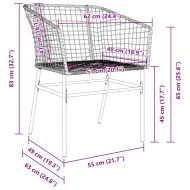 Комплект за хранене в градината 3 pcs Кафяво полиратан