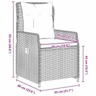 Комплект за хранене в градината 5 pcs Черно полиратан