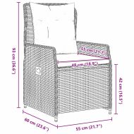 Комплект за хранене в градината 7 pcs Сив Полиратан