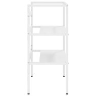 Рамка за мивка за баня, бяла, 59x38x83 см, желязо