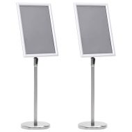 Стойки за плакати 2 pcs Сребрист 45 x 33 x 88 см