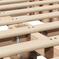 Рамка за легло Кафяво 150 x 200 cm Солидно борово дърво