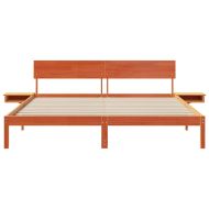 Рамка за легло с таблото Кафяво с восъчно покритие 200 x 200 cm