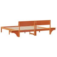 Рамка за легло с таблото Кафяво с восъчно покритие 200 x 200 cm