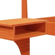 Рамка за легло с таблото Кафяво с восъчно покритие 200 x 200 cm