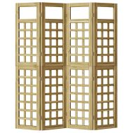 Параван за уединение 4 pcs Кафяво 160 x 180 cm