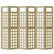 Параван за уединение 6 pcs Кафяво 240 x 180 cm