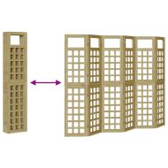 Параван за уединение 6 pcs Кафяво 240 x 180 cm