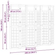 Параван за уединение 6 pcs Кафяво 240 x 180 cm