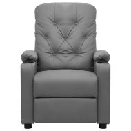 Наклоняем стол, сив, изкуствена кожа