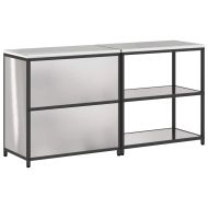 Комплект за кухненско съхранение с рафт с врата 2 pcs Сребрист