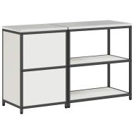 Комплект за кухненско съхранение с рафт с врата 2 pcs Бял