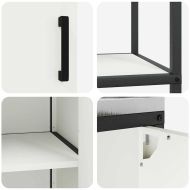 Комплект за кухненско съхранение с рафт с врата 2 pcs Бял