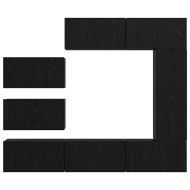 Комплект ТВ шкаф 8 pcs Черния дъб Инженерно дърво