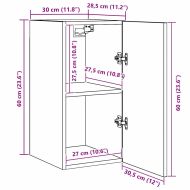 Комплект ТВ шкаф 7 pcs Черния дъб 30,5 x 30 x 60 см