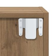 Комплект ТВ шкаф Монтиране на стена 2 pcs Дъб Инженерно дърво