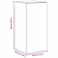 Стенен ТВ шкаф 2 pcs Черния дъб Инженерно дърво